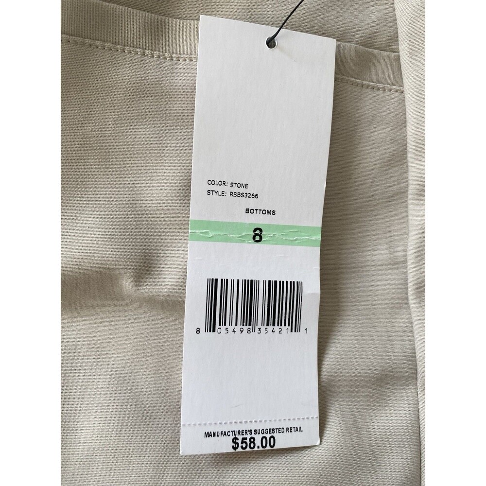New RAFAELLA Women’s Beige Classic Fit Dress Ankle Pants Size 8 Cotton Blend - Picture 8 of 10